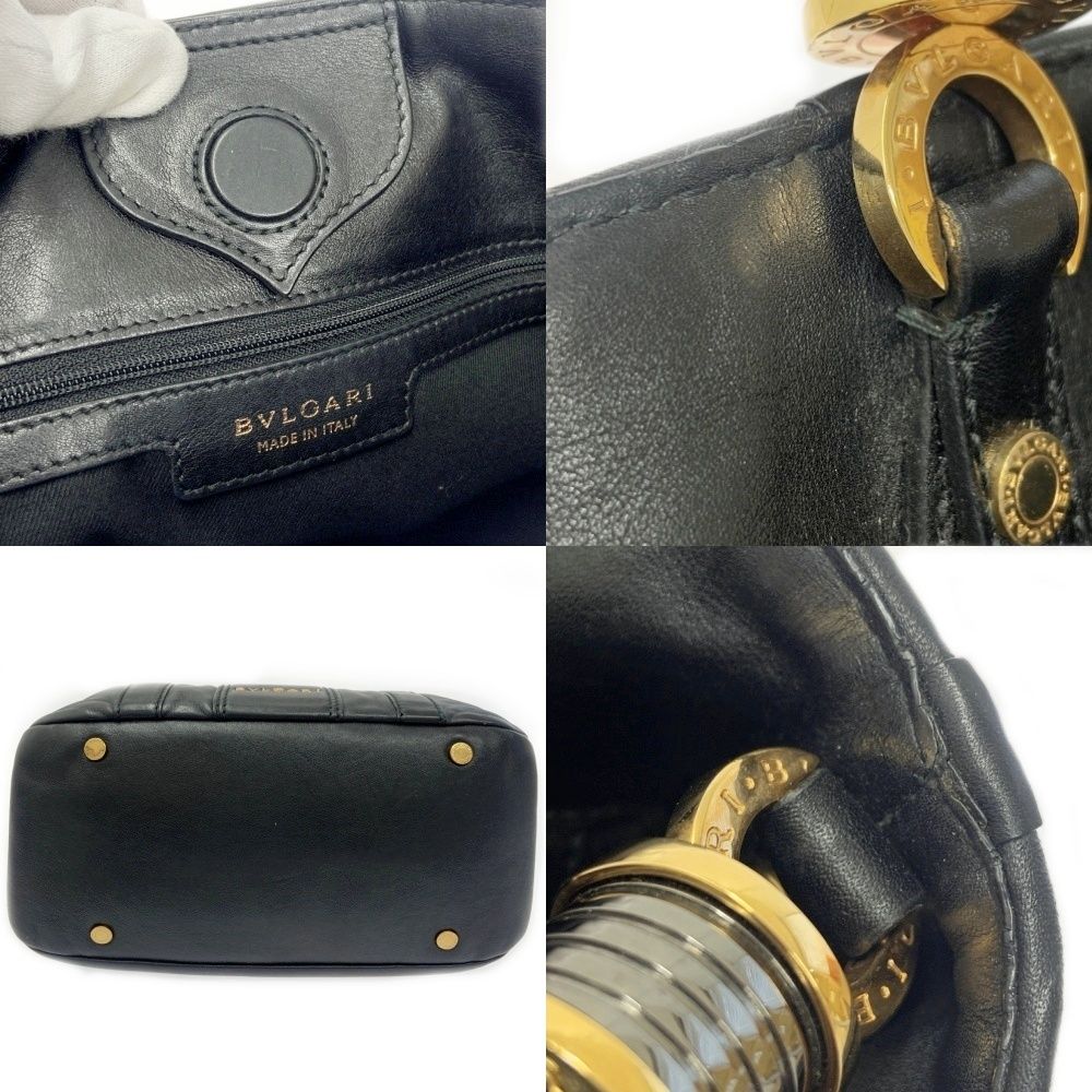 中古】BVLGARI ブルガリ レザー ビーゼロワン ワンショルダーバッグ レディース ブラック 255356 ショルダーバッグ - メルカリ