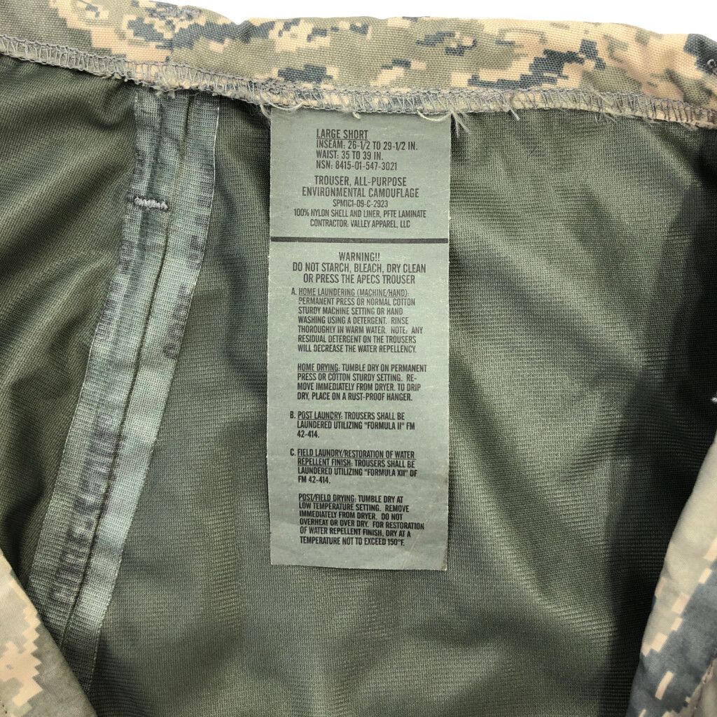 00年代 米軍実物 U.S.AIRFORCE APECS GORETEX パンツ ミリタリー