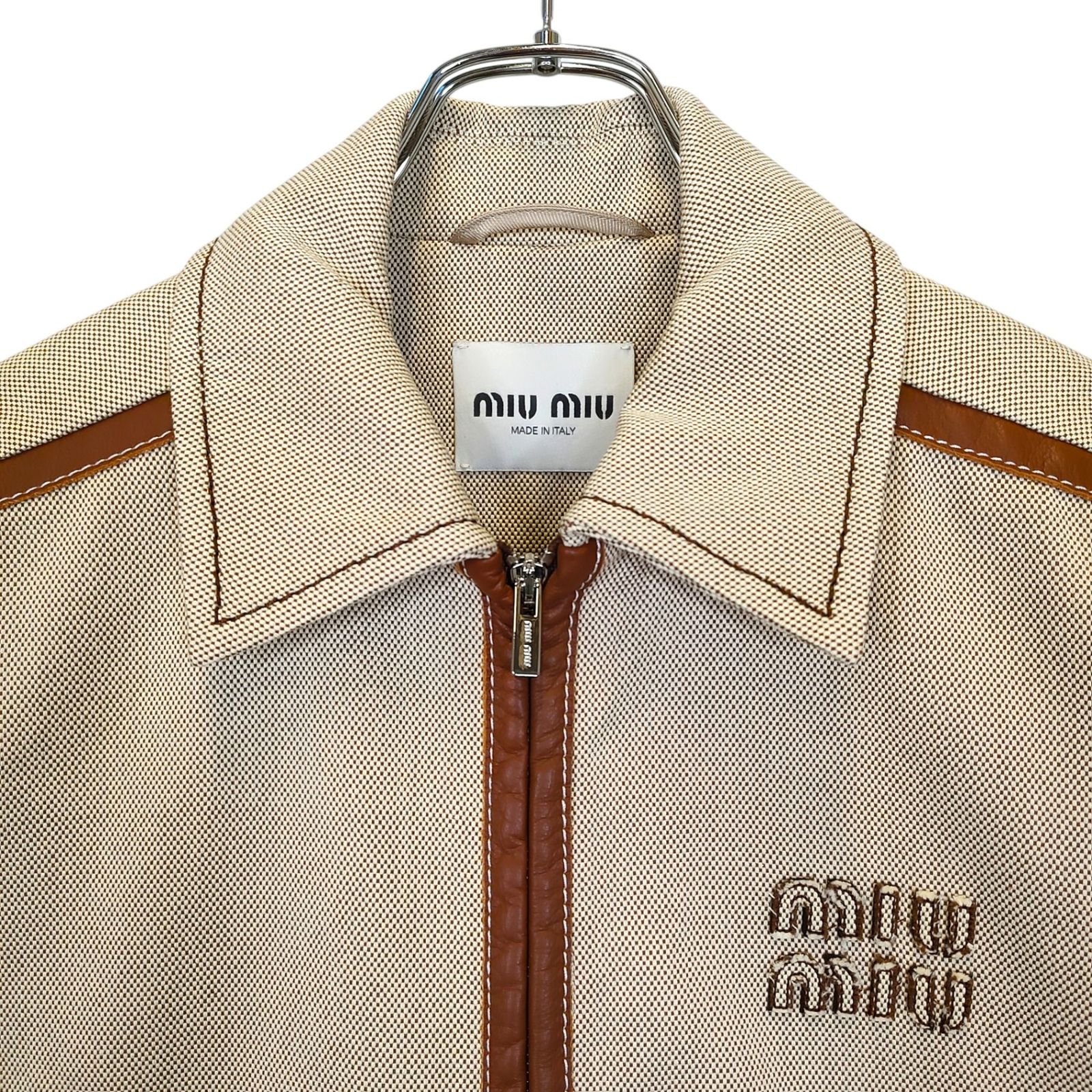 MIU MIU ミュウミュウ 22SS ジャカード キャンバス ブルゾン