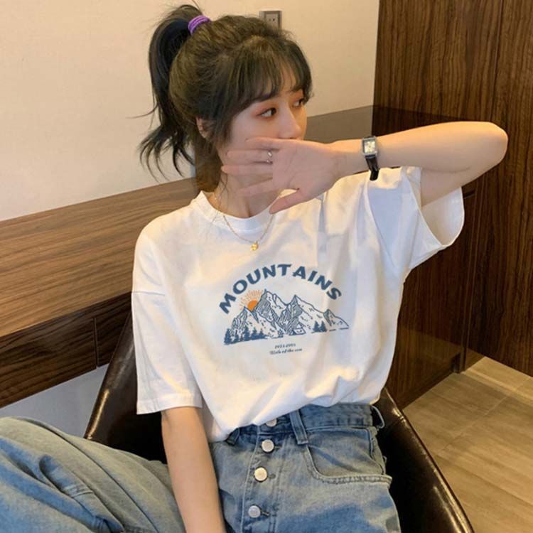 tシャツ 夏 綿 半袖 Tシャツ レディース ゆったり トップス