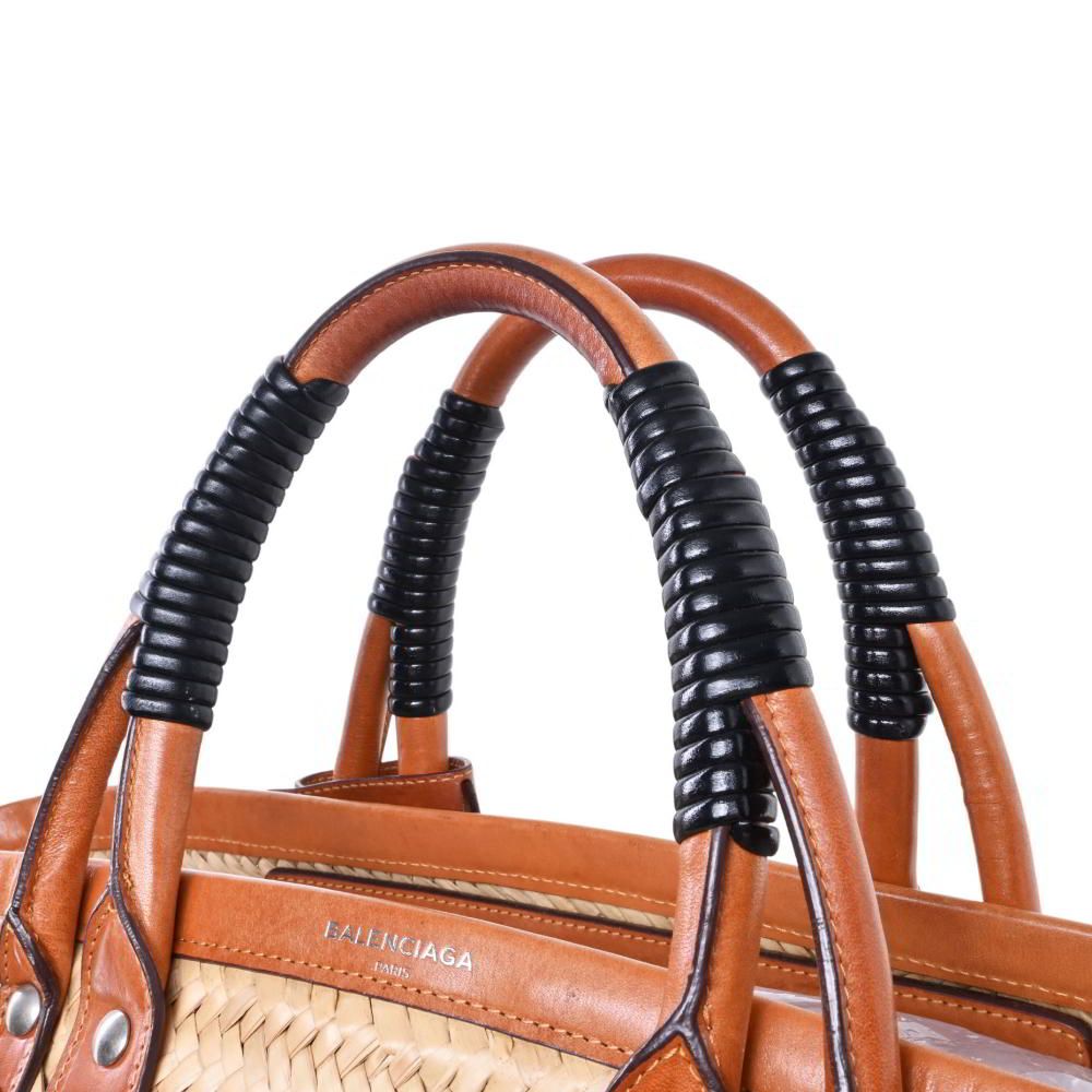 BALENCIAGA 425654 ラフィア ビストロ パニエ カゴバッグ - メルカリ