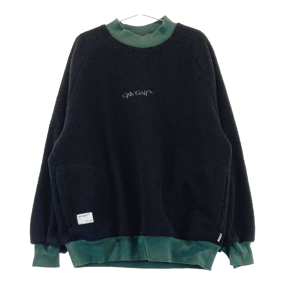 サイズ extra large CAPTAINS HELM GOLF キャプテンズ ヘルム ゴルフ MOCK NECK PULLOVER ボア トレーナー ブラック系 240101502267 ゴルフウェア メンズ ストスト