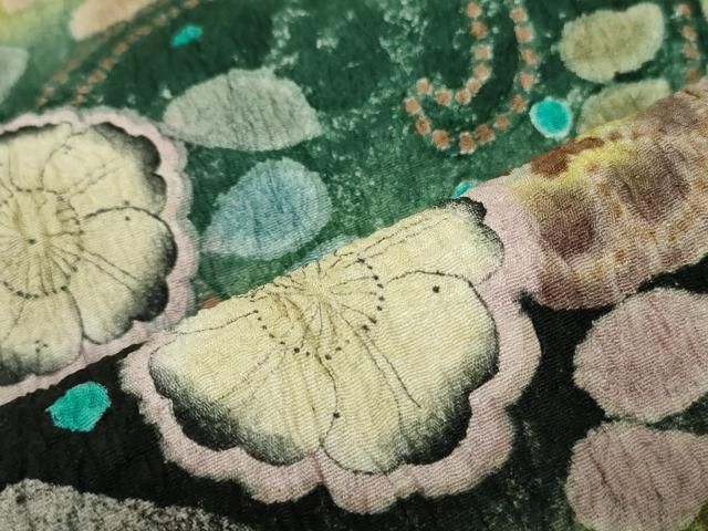 平和屋着物○西陣 太鼓柄袋帯 作家物 結幡 辻が花 証紙付き 正絹 逸品