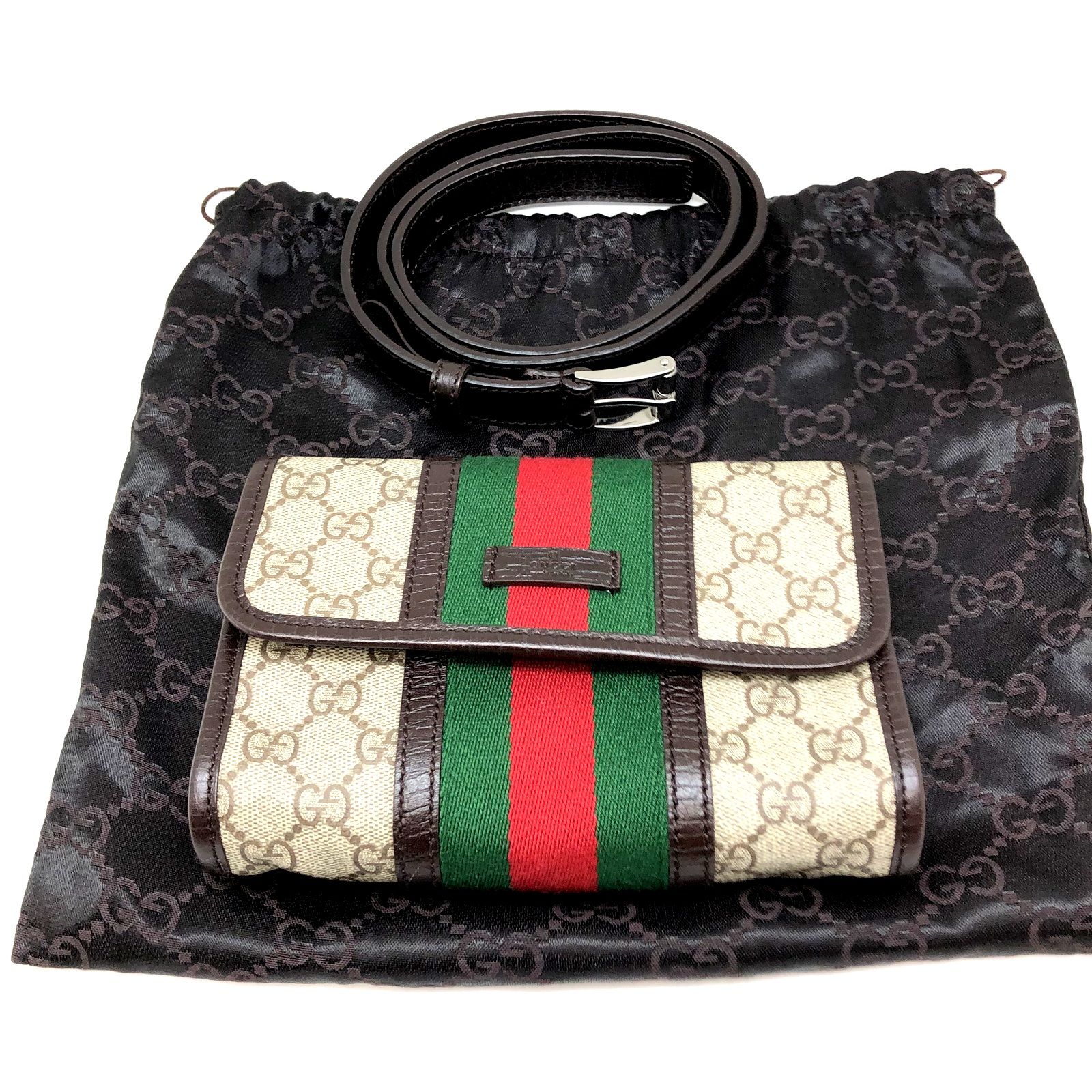 GUCCI　グッチ　シェリーライン　ウェブ　ウエストバッグ 152597 GUCCI グッチ ウエストバッグ 152597 シェリーライン - メルカリ