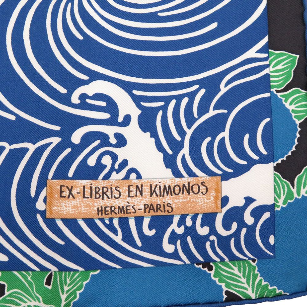 新品同様 エルメス カレ90 EX LIBRIS EN KIMONOS キモノ エクス