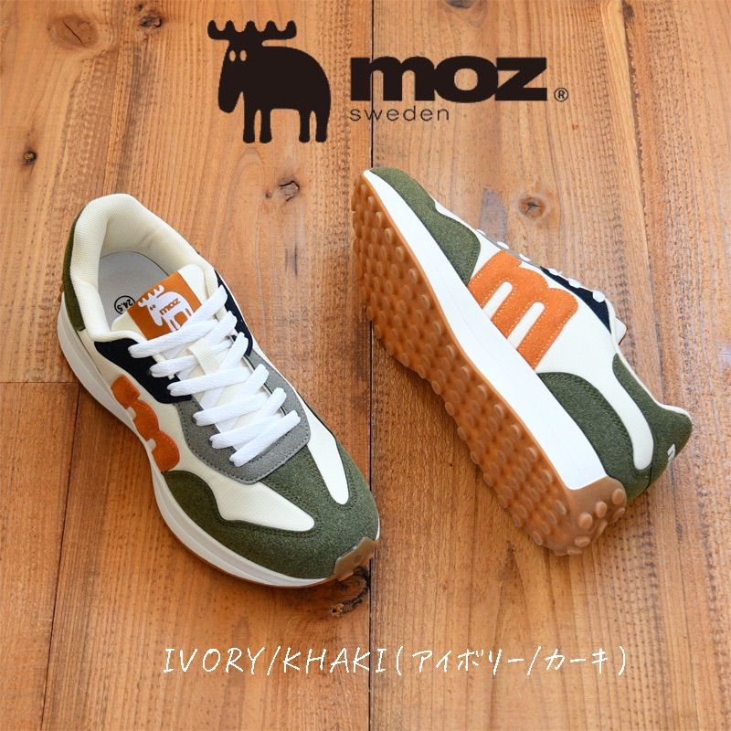 モズ moz 1327 IVO/KHA アイボリーカーキ マルチカラー