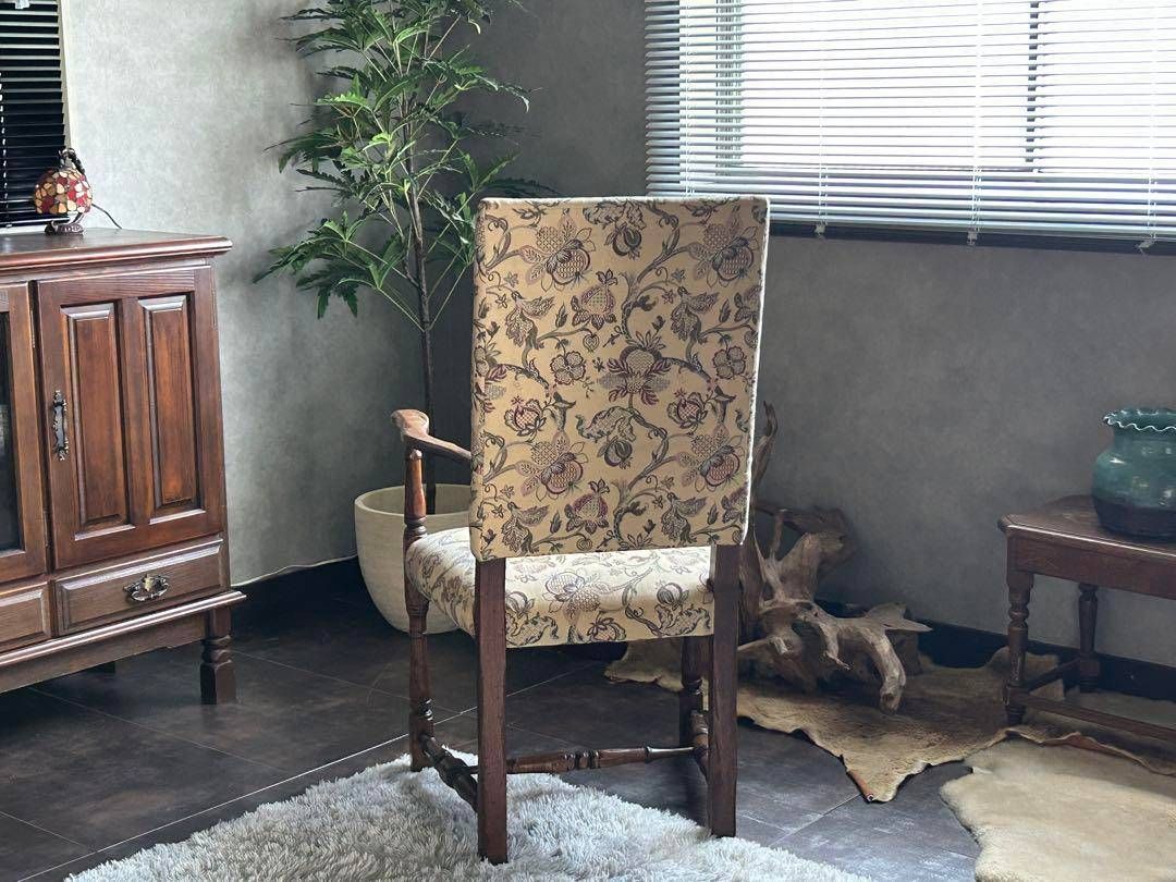 希少　イギリス　英国　アンティーク　ヴィンテージ　ハイバックチェア　SZ 希少 イギリス 英国 アンティーク ヴィンテージ ハイバック