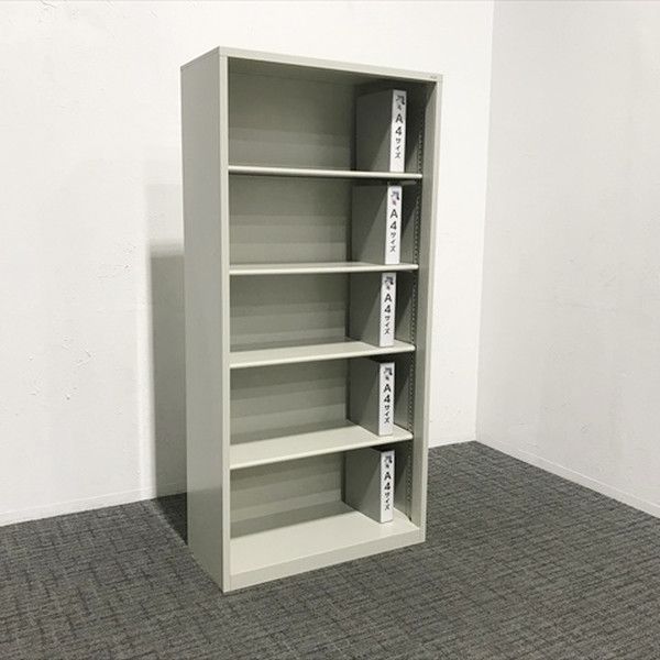 オープン書庫 ロング A4対応書庫 SO-207 R LGY スチール プラス エルグレー