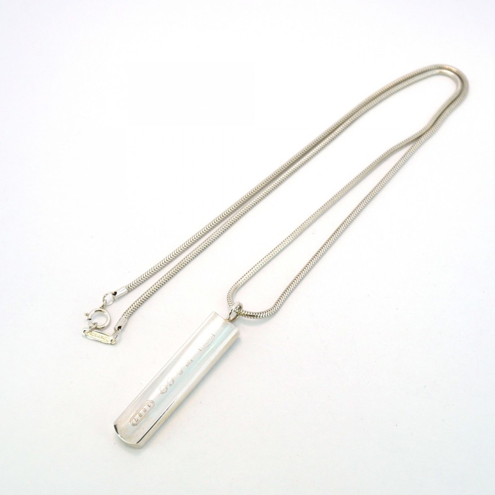 Tiffany& Co. シルバーネックレス ナローバー ペンダント 925. ティファニー ナロー バー ネックレス ペンダント Tiffany