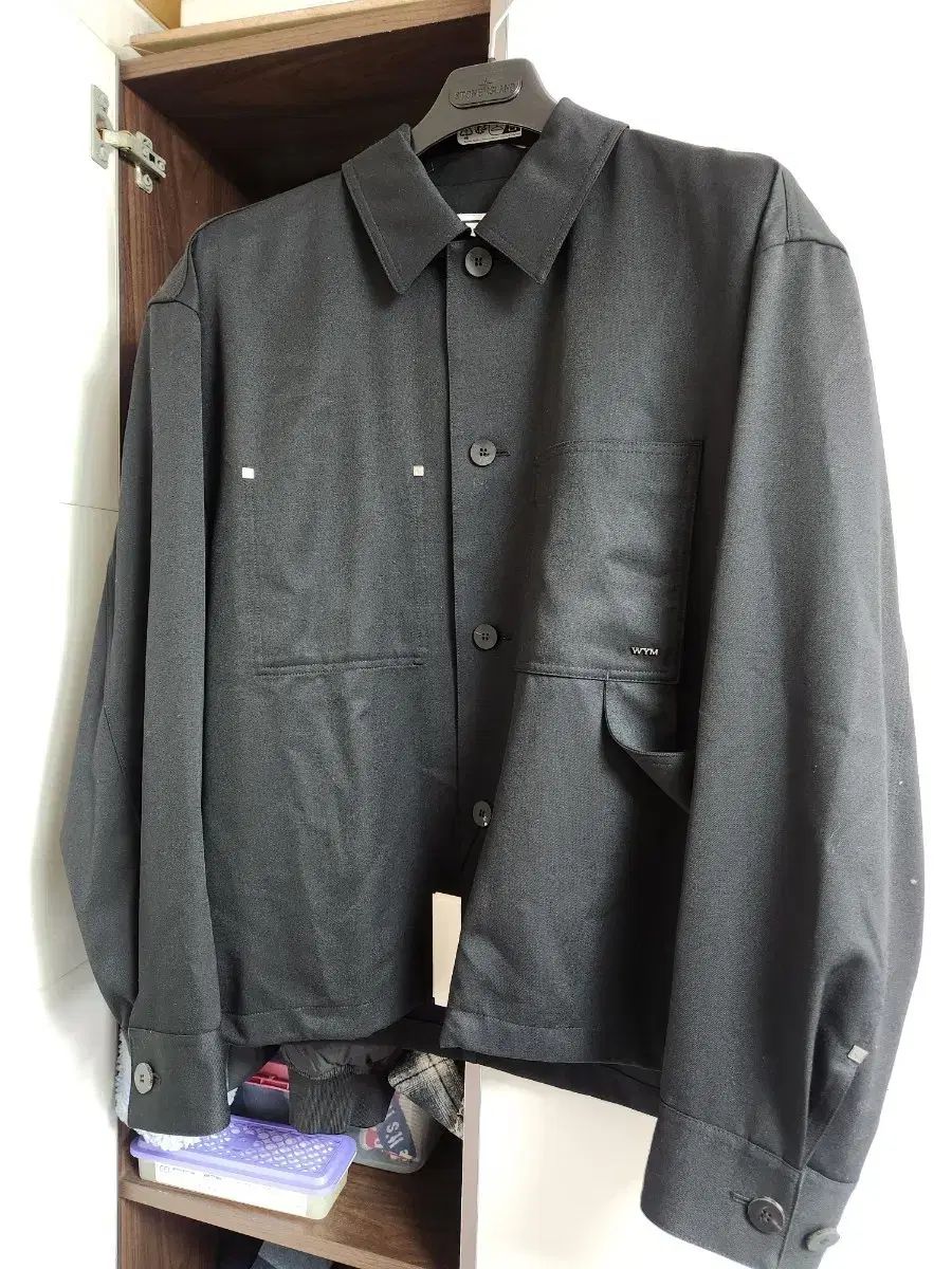 WOOYOUNGMI ウーヨンミ 25ss ポケット ディテール シャツ ブラック 48