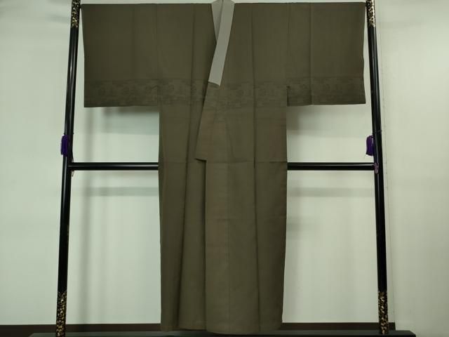 平和屋着物□極上 本場結城紬 重要無形文化財 80亀甲 花唐草文