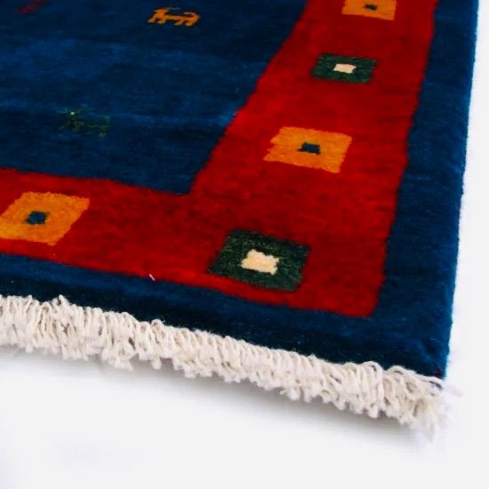 ギャッベ ペルシャ 本物 手織りロリバフ 玄関マット ペルシャ絨毯 ギャベ ラグ ペルシャ ギャッベラグ 本物 手織り絨毯 ペルシャ絨毯 ギャベ ロリバフ