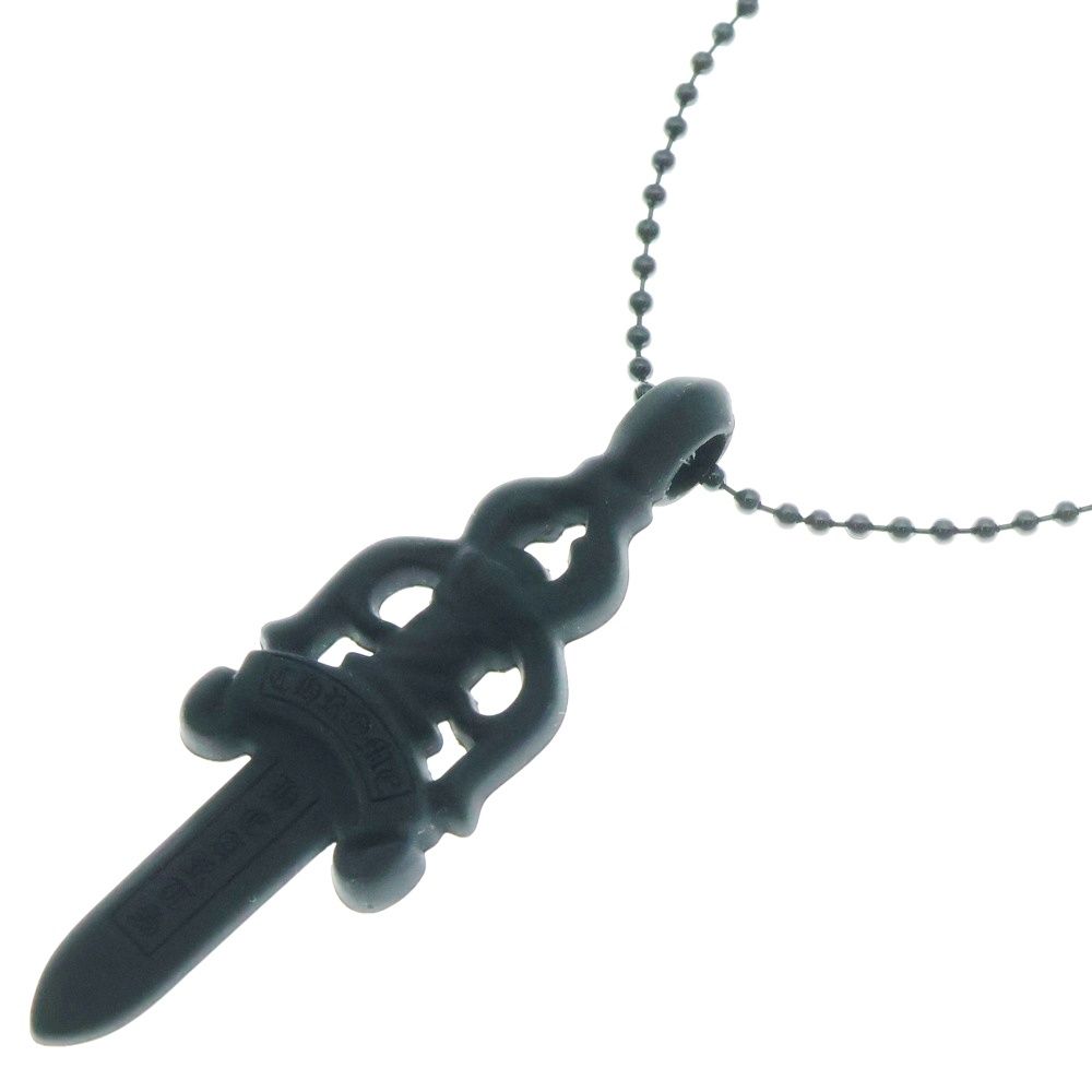 CHROME HEARTS クロムハーツ RUBBER LARGE DAGGER ラバーラージダガーラバーネックレス ブラック