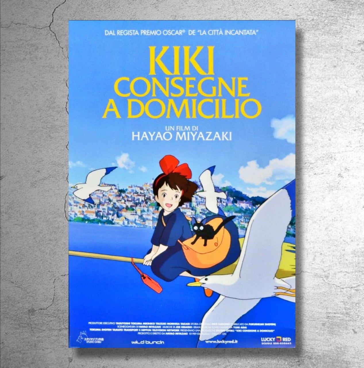 宮崎駿監督映画『魔女の宅急便』イタリア上映時の告知ポスター 【公式 