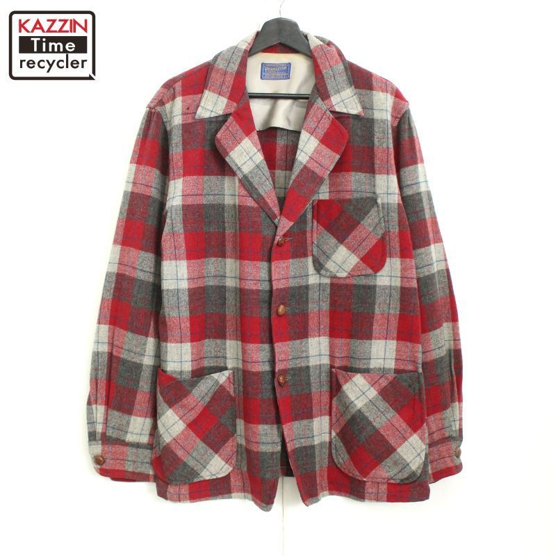 50s vintage PENDLETON チェック柄 ウール テーラードジャケット
