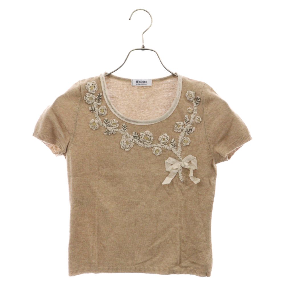 MOSCHINO フラワーニット ベージュ MOSCHINO (モスキーノ) フラワー