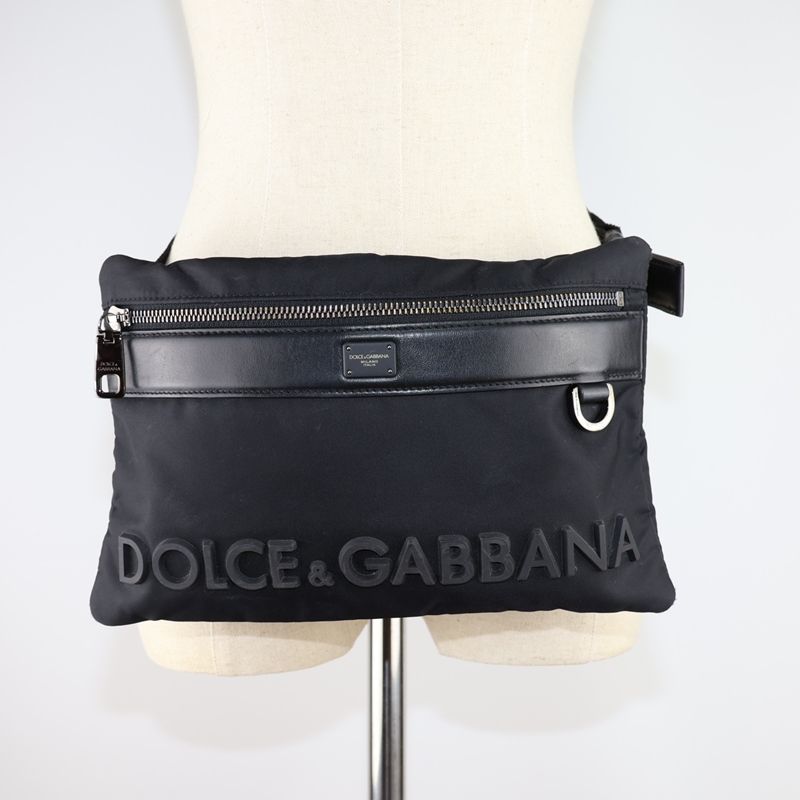 DOLCE&GABBANA（ドルチェ＆ガッバーナ） ラバーロゴウェストポーチ-