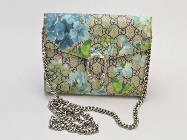 グッチ GUCCI GGブルームス ディオニュソス PVC×レザー チェーン