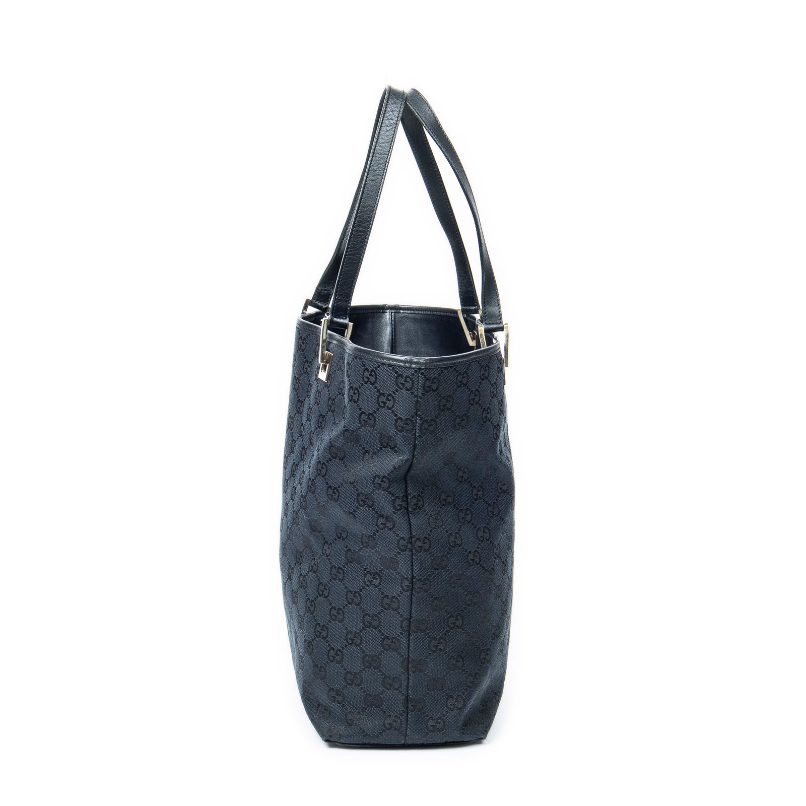 グッチオープントート黒GGキャンバスA