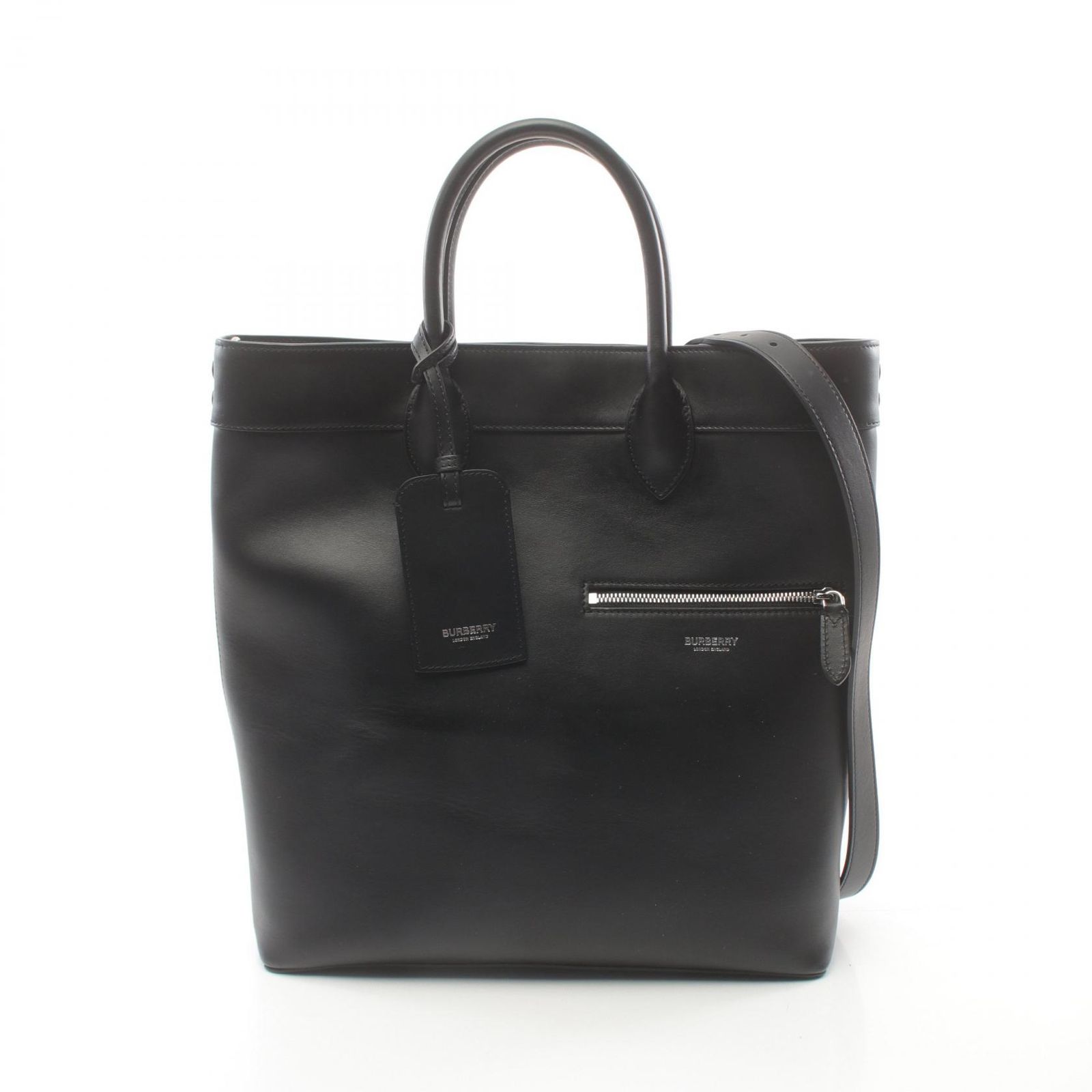 バーバリー BURBERRY トートバッグ ブラック レザー トート