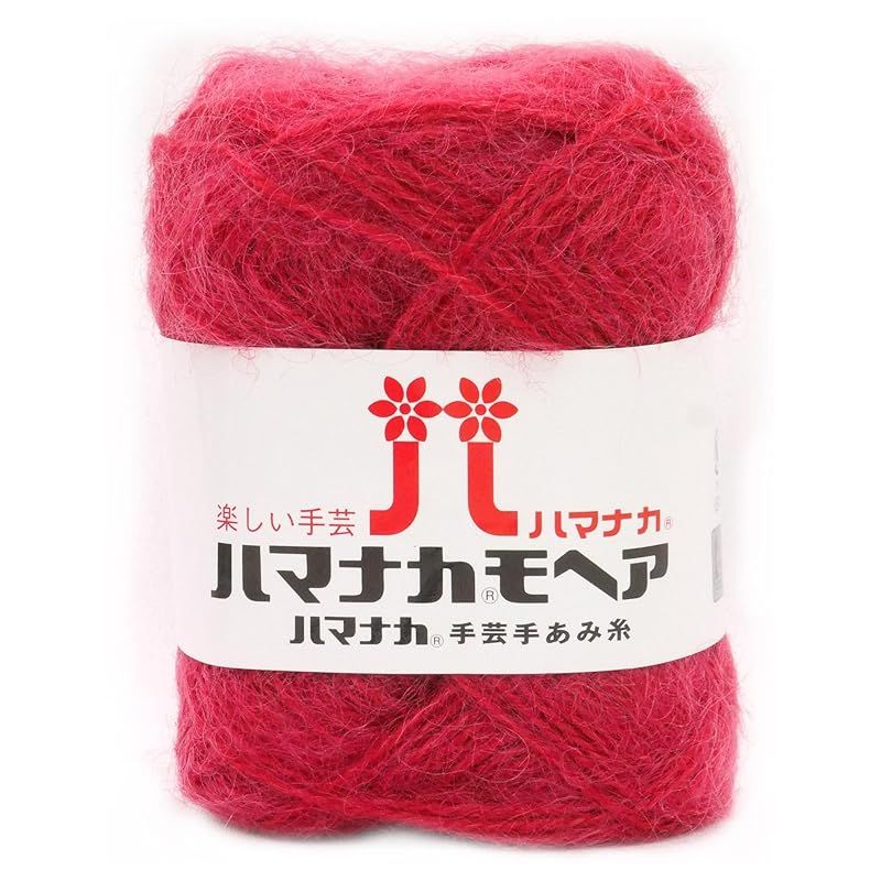 ハマナカ モヘア 毛糸 並太 col.49 ピンク 系 25g 約100m 5玉セット 0