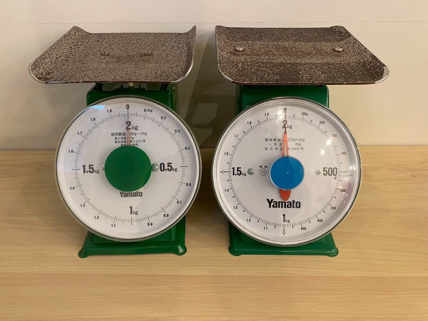 □ヴィンテージ はかり 台はかり YAMATO 上皿秤 200g レトロ 2台セット①□