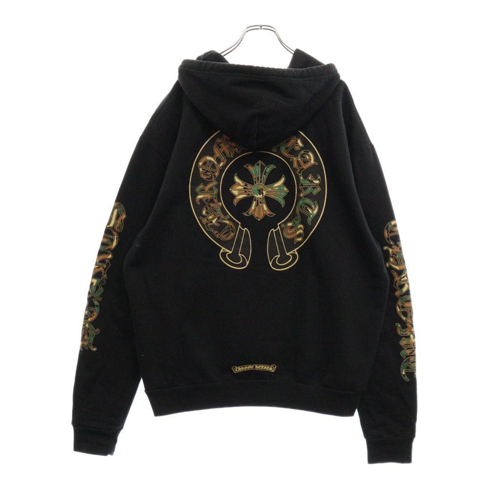 CHROME HEARTS (クロムハーツ) Camo Horseshoe Pullover Hoodie カモ ホースシュープリント プルオーバーフーディ  パーカー ブラック - メルカリ