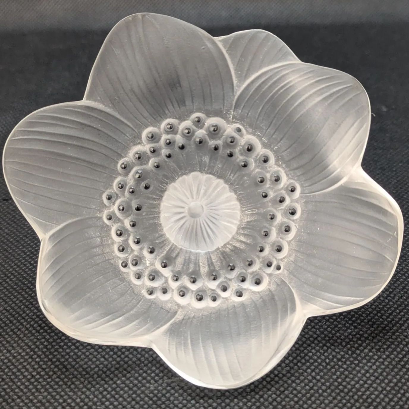 美品 刻印 Lalique ルネ・ラリック アネモネ ペーパーウェイト