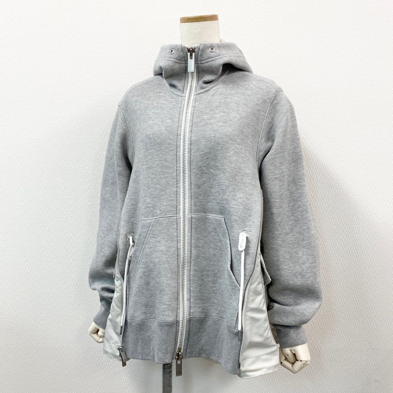 56l18 sacai サカイ Sponge Sweat × MA-1 Zip Up Hoodie ドッキング