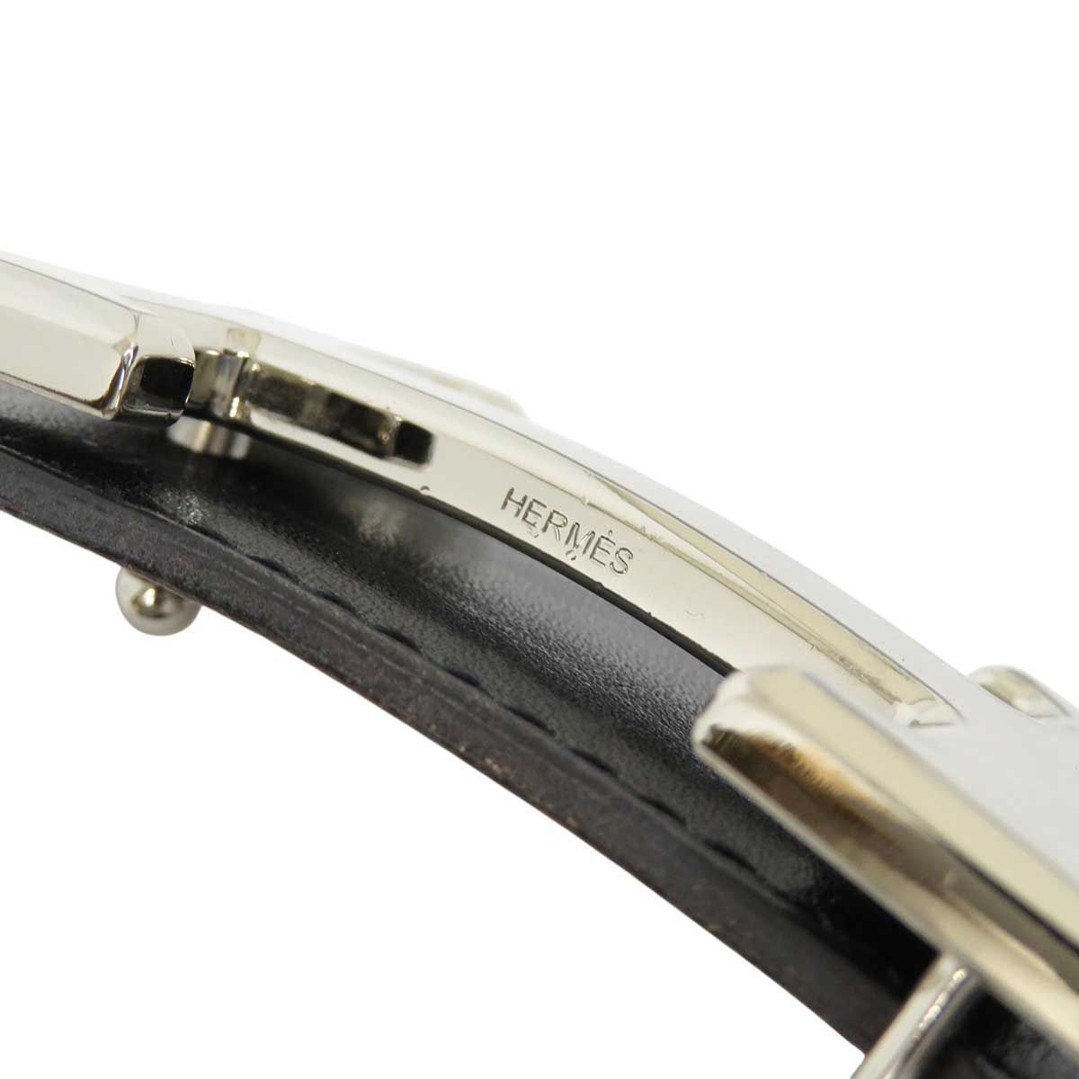 エルメス H バックル リバーシブルベルト 32MM 80 メタル レザー