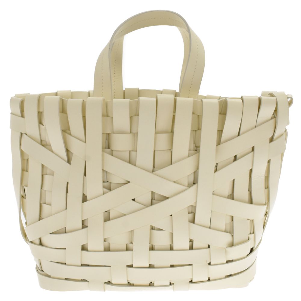 JIL SANDER (ジルサンダー) WOVEN TOTE MEDIUM ウーブントート ミディアム アイボリー J06WD0002 P4875 -  メルカリ