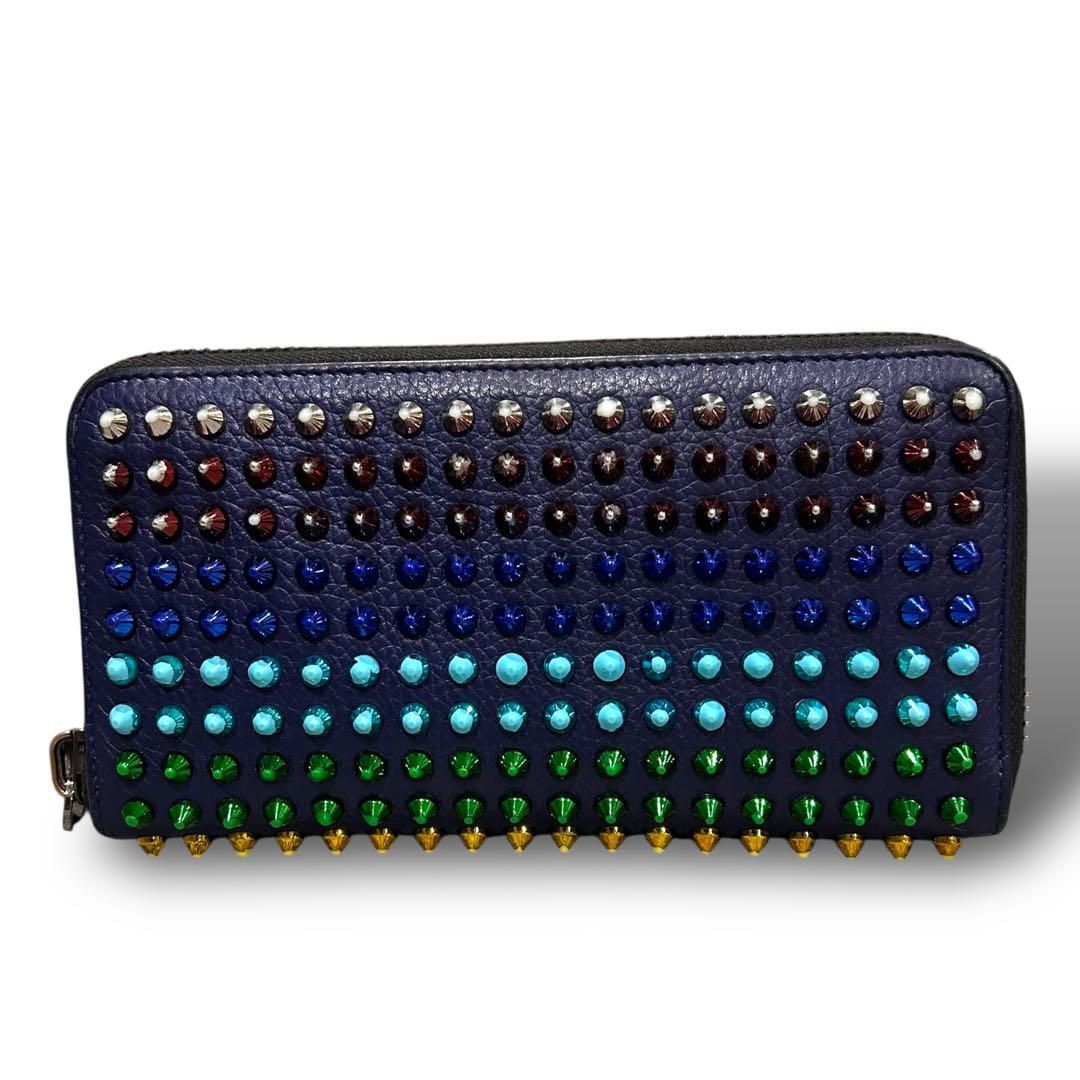 Christian Louboutin ルブタン スタッズ レインボー 長財布 ジッピー