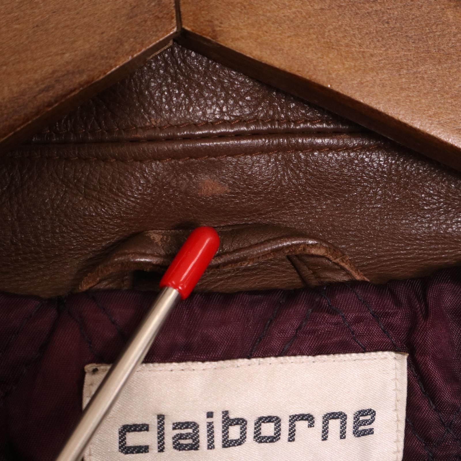 90年代 claiborne クレイボーン カバーオール レザージャケット  