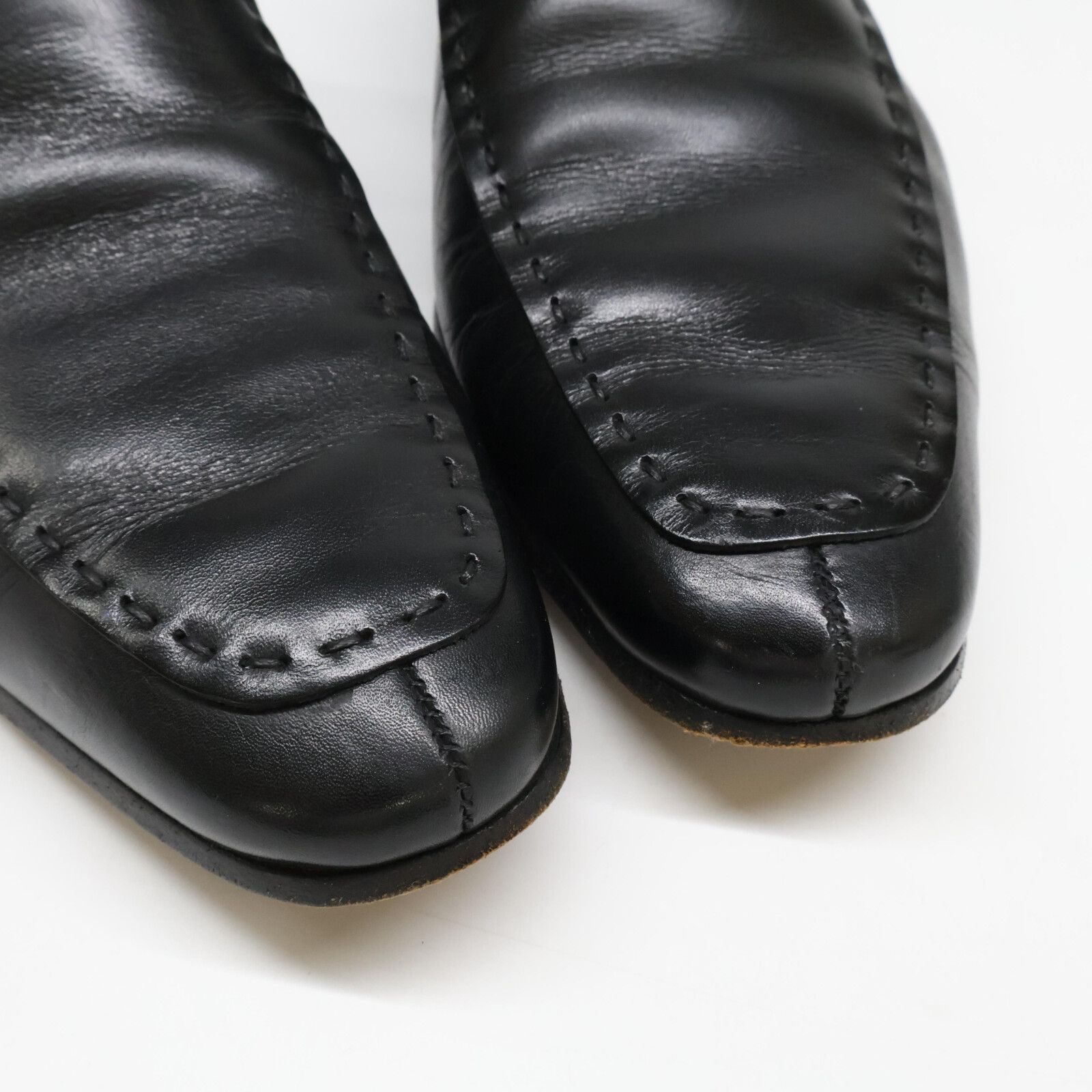 GUCCI グッチ ブラック レザー ホースビットローファー 093976