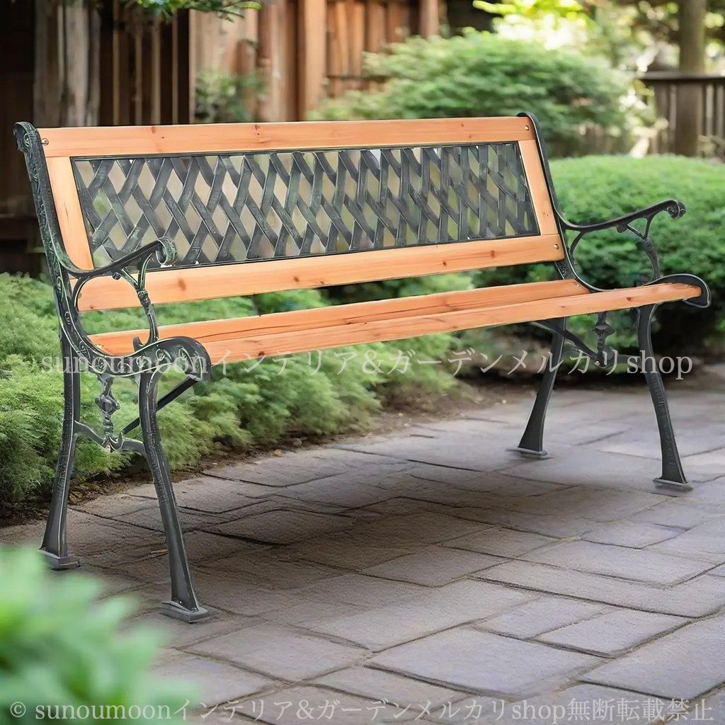 ガーデンチェア ベンチ 無垢材 4-7 雑貨 木製 ガーデン雑貨 ガーデンインテリア インテリア イス 鋳鉄 椅子 お洒落 チェアー 木 ガーデニング おしゃれ ガーデン 庭の装飾