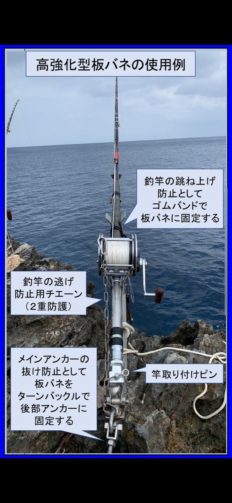 釣竿用 板バネ 大型 竿受け ピトン クエ竿 80〜100 号 - メルカリ