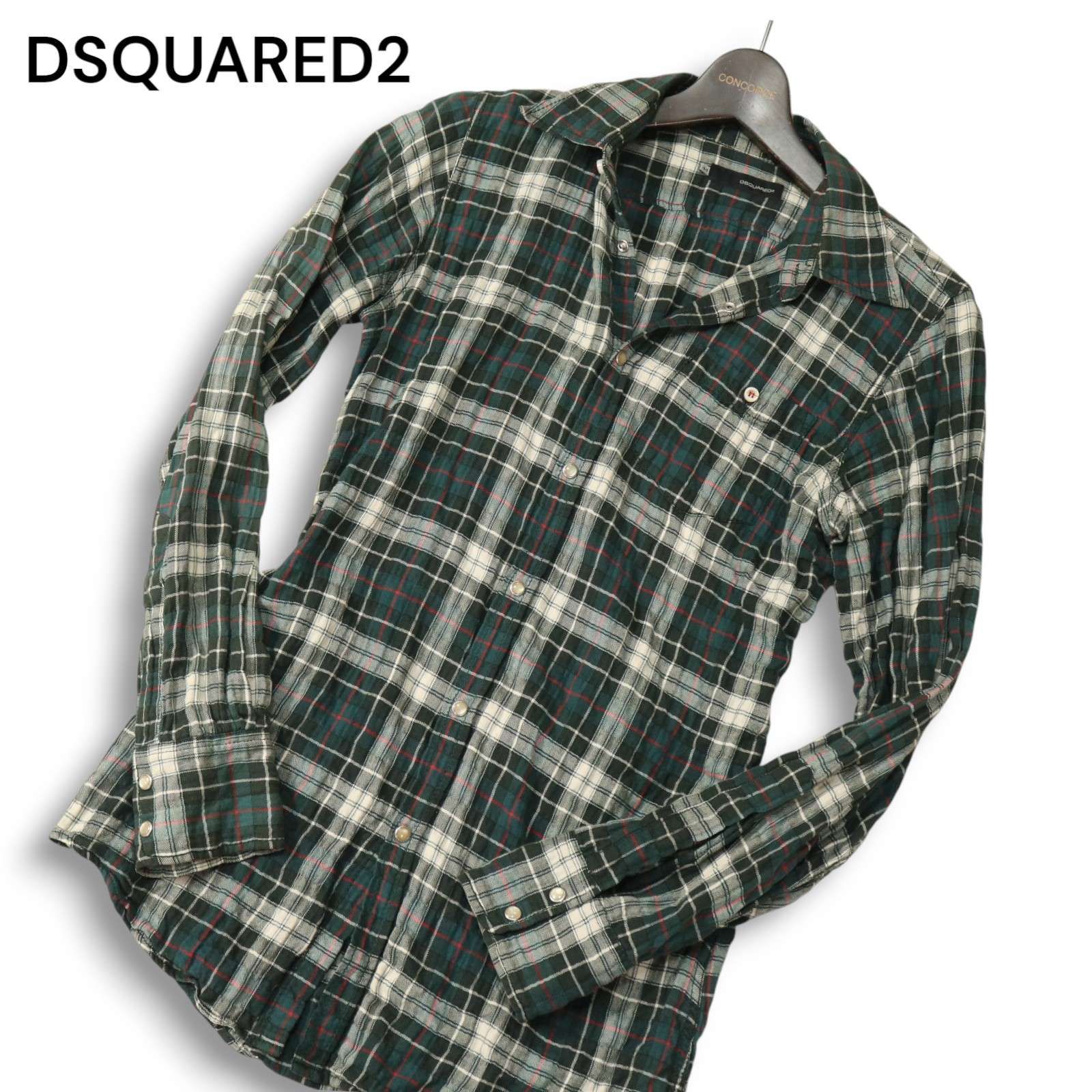 DSQUARED2 ディースクエアード 通年 シワ加工☆ 長袖 ストレッチ