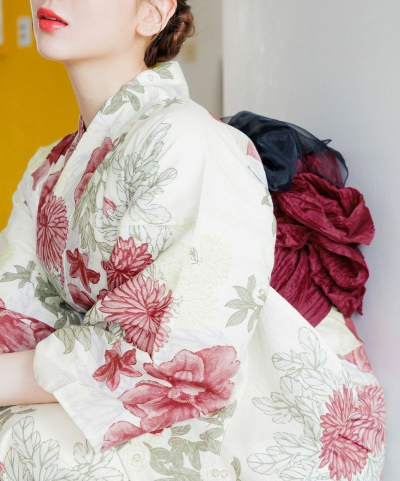 Dita 夏の牡丹重ね 5点セット 2025 浴衣5点セット(ゆかた・帯・下駄・着付けマニュアル