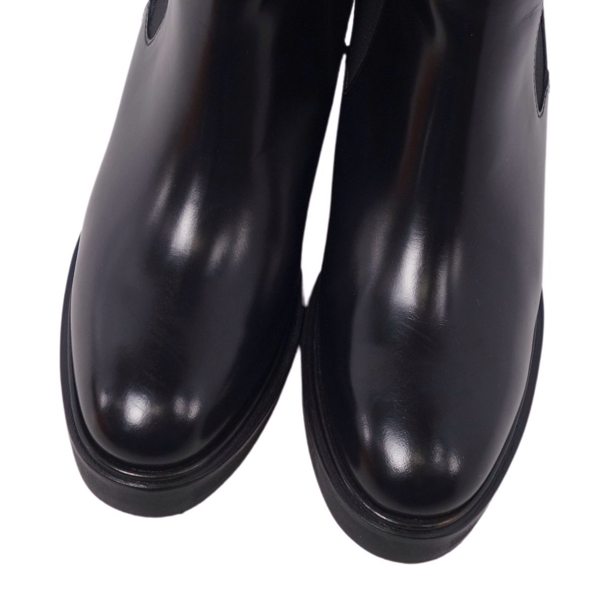 美品 エルメス HERMES ブーツ サイドゴアブーツ ショートブーツ ヒール