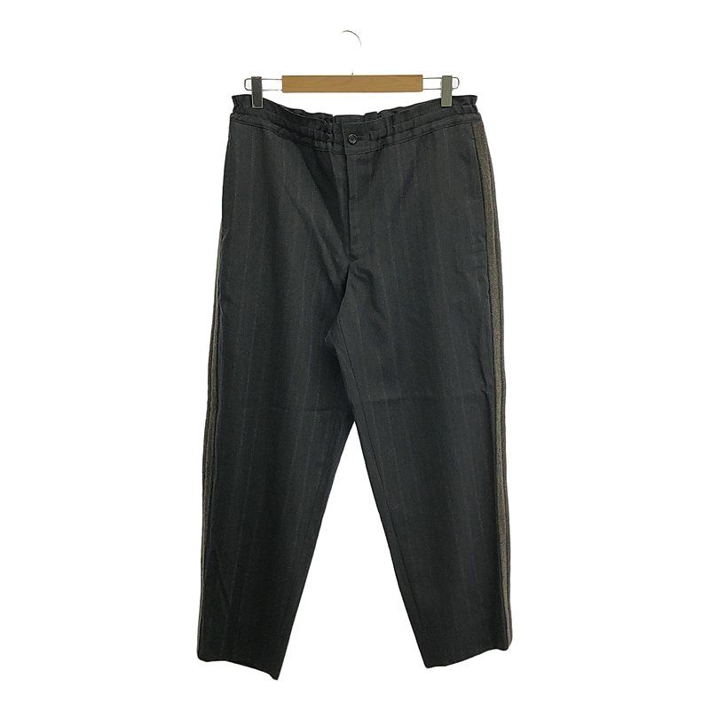 【美品】  COMME des GARCONS HOMME DEUX / コムデギャルソンオムドゥ | 2024AW | ウール ストライプ 切替 サイドライン スラックス | M | グレー系 | メンズ
