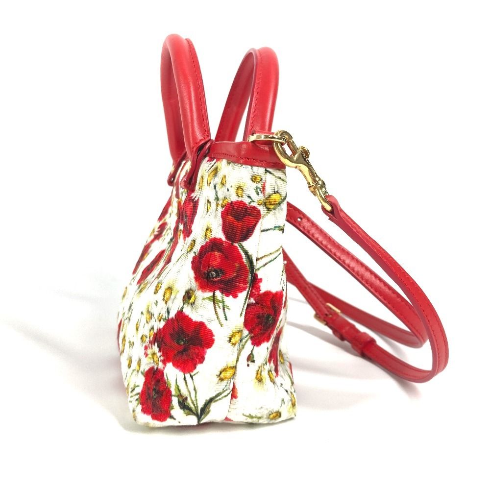 DOLCE&GABBANA ドルガバ ハンドバッグ 花柄 フラワー キャンバス