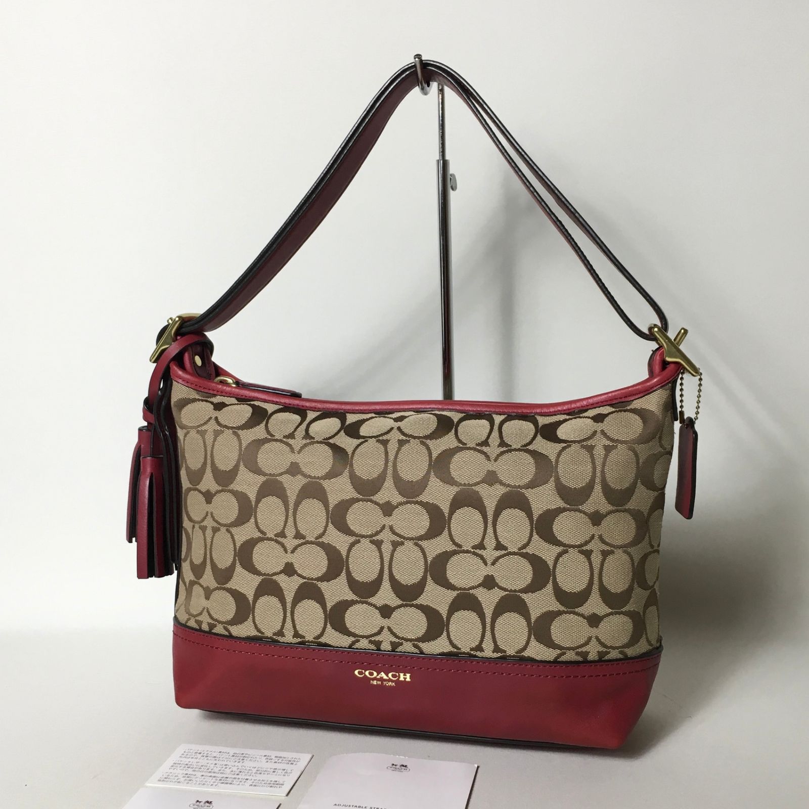 2507-217｜美品｜コーチ シグネチャー ショルダーバッグ レッド 2507-217｜美品｜コーチ シグネチャー ショルダーバッグ レッド