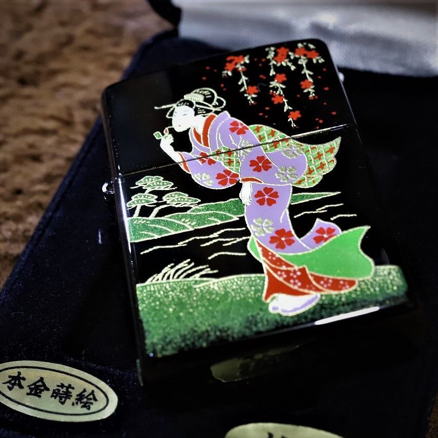 和風ジッポ 本金蒔絵 江戸ウインディ 金タンク ZIPPO 和柄 着物 プレゼント 人気 高級ジッポ 美しいジッポ 日本 zippo JAPAN  EDO KIMONO WINDY