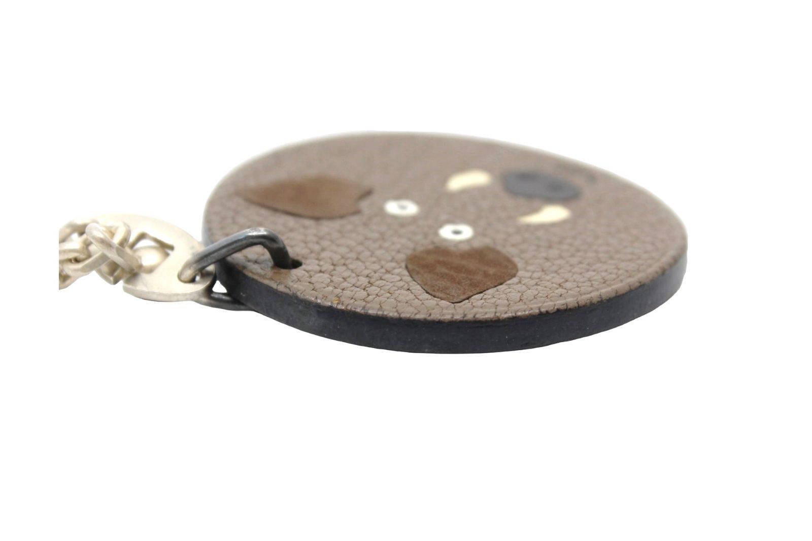HERMES エルメス キーホルダー チャーム イノシシ 猪 レザー 2007 エルメス イノシシ 猪 2007 限定 バッグ チャーム キーホルダー