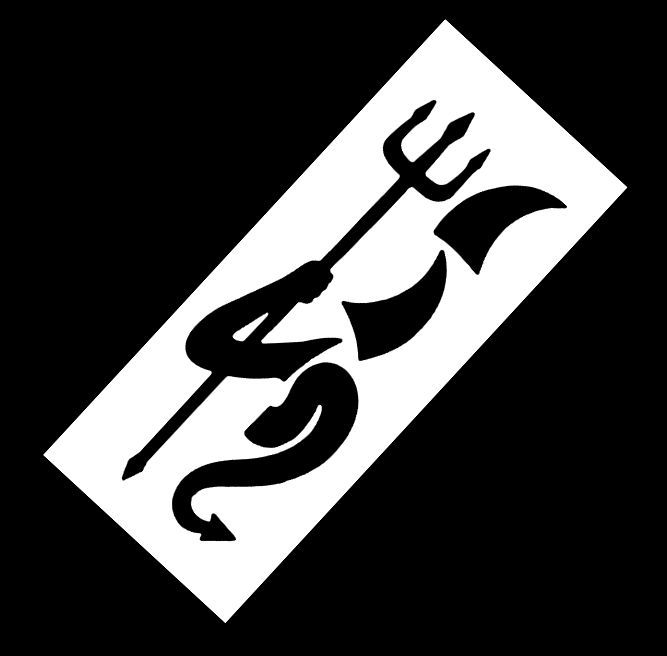 ブラック デビル 悪魔 ステッカー シール エンブレム - メルカリ