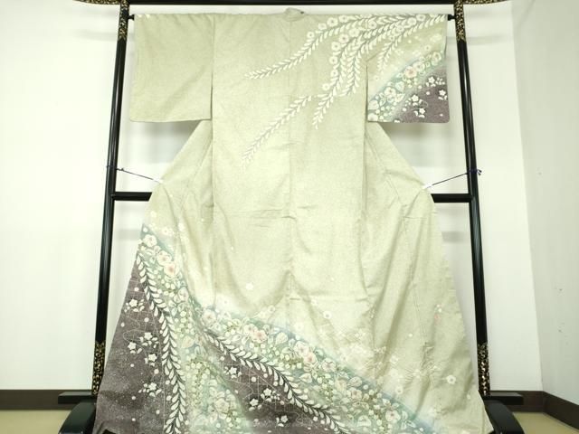 平和屋着物○本場染大島紬 訪問着 作家物 絞り 辻が花 暈し染め ロング