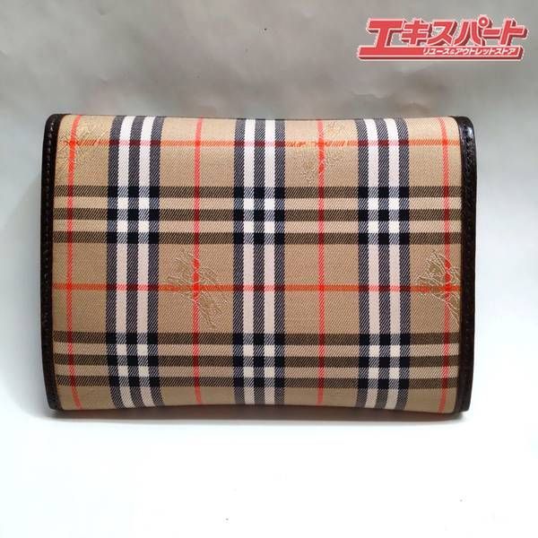 Burberry's 未使用チェック柄 クラッチバッグ 関税負担なし☆Burberry バーバリー チェック柄クラッチバッグ