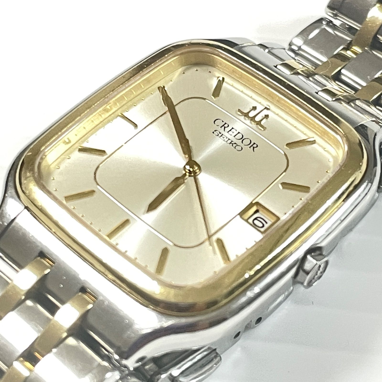 1円 ジャンク品 セイコー 8J82-5A10 クレドール クオーツ メンズ腕時計 CA967