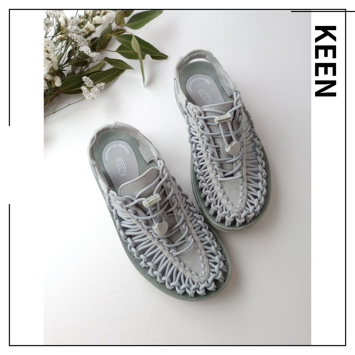 KEEN キーン UNEEK ユニーク サンダル グレー 22.5CM (88E＋1314