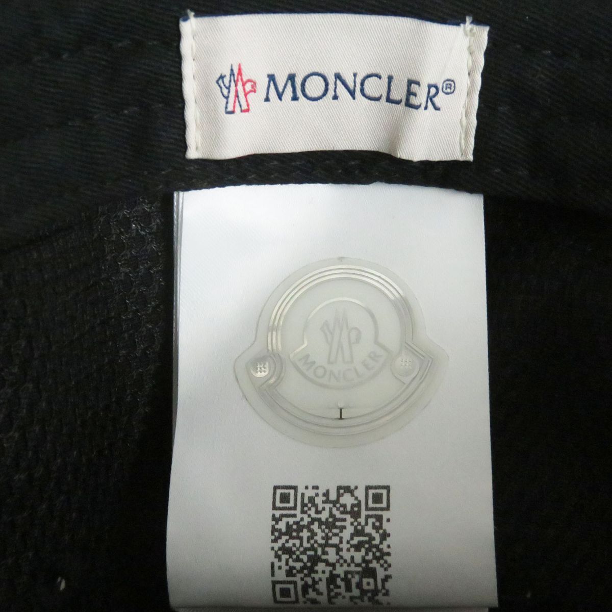 美品□2020年製 MONCLER/モンクレール BERRETTO BASEBALL ロゴワッペン コットン100% ベースボールキャップ/帽子 ブラック UNI 国内正規品